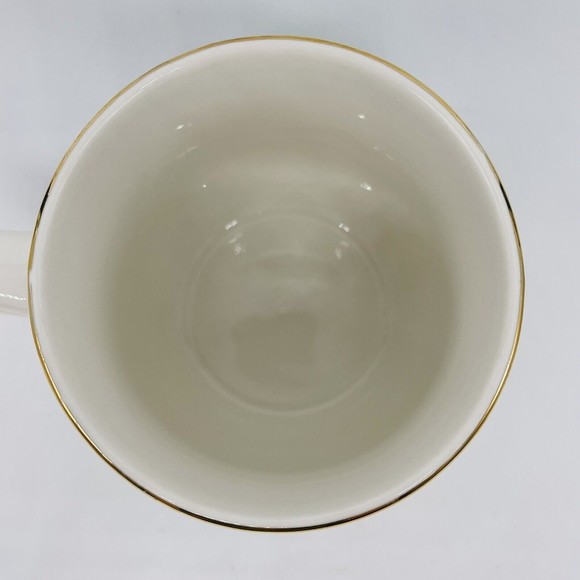 Pier 1 Imports Coffee Mug Tea Cup Aqua White Blue Gold Stars Abstract - Picture 3 of 4